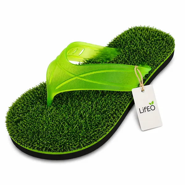 Green_Grass_Textured_Flip_Flops_For_Unisex