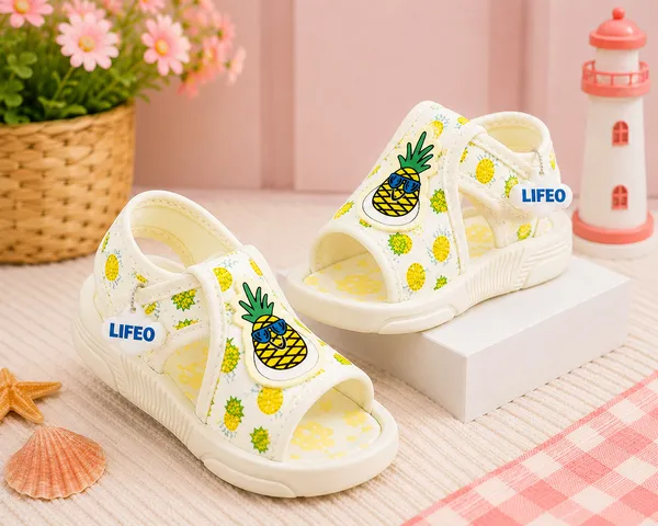 Cream_Printed_Open_Toe_Sandals_For_Kids