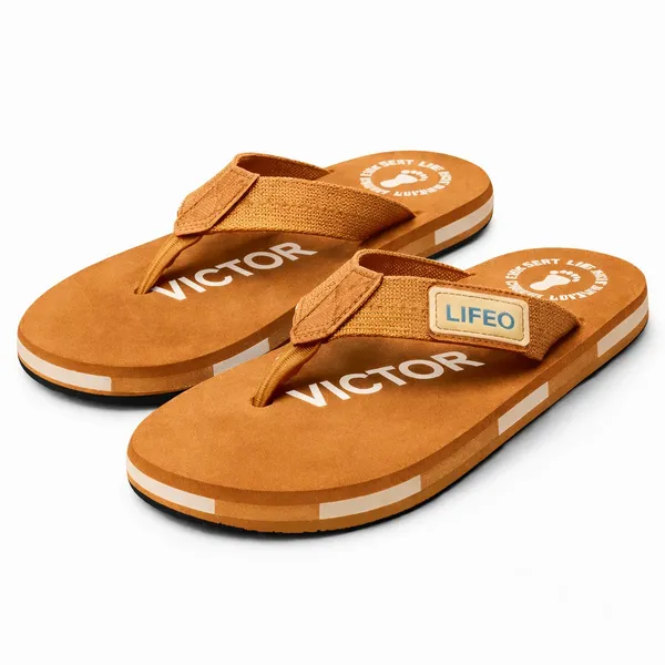 Orange_Casual_Flip_Flops_For_Men