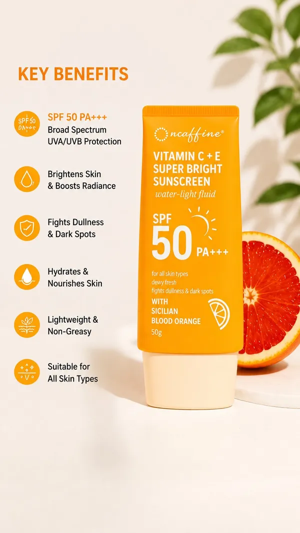 nCaffeine_Vitamin_C_+_E_Super_Bright_Sunscreen_SPF_50_PA++++_|_Water-Light_Sunscreen_50g