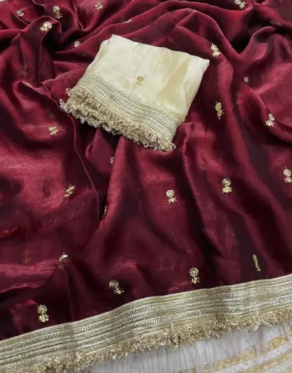 Maroon_Space_Silk_Embroidered_Saree_For_Women
