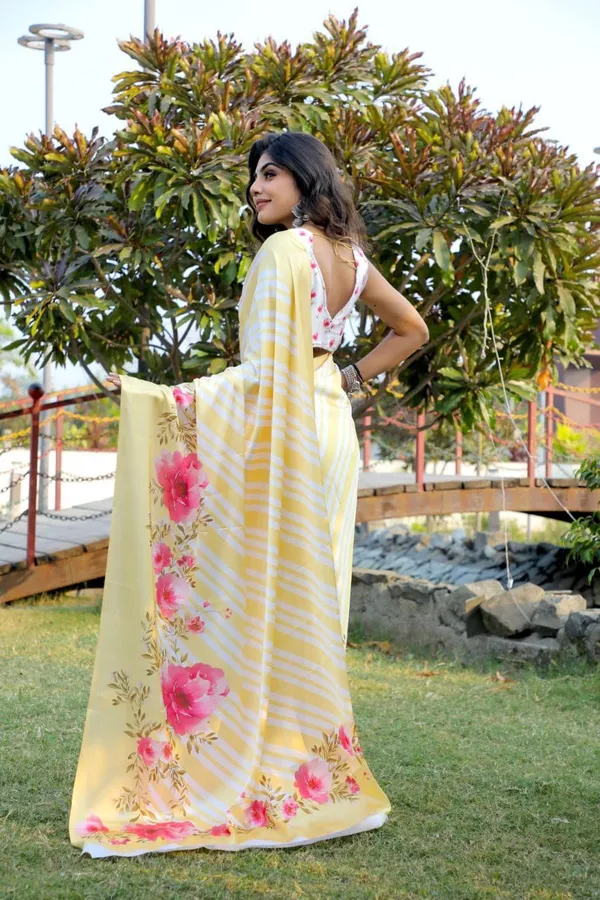 Yellow_Modal_Silk_Striped_Saree_For_Women
