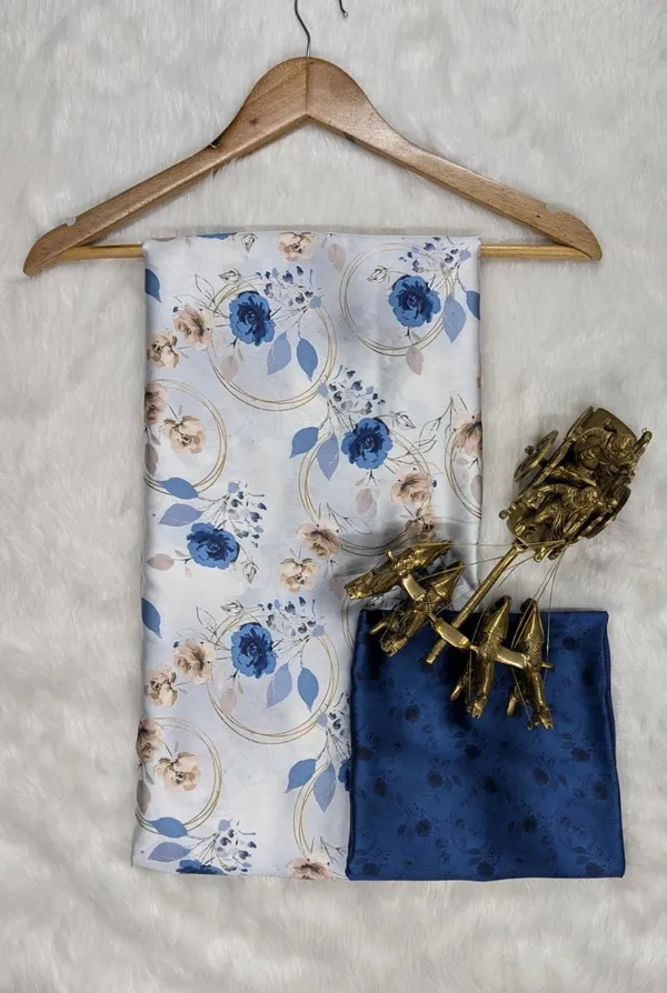Blue_Modal_Silk_Rose_Print_Saree_For_Women