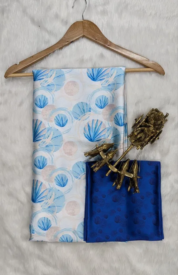 Blue_Modal_Silk_Satin_Saree_For_Women
