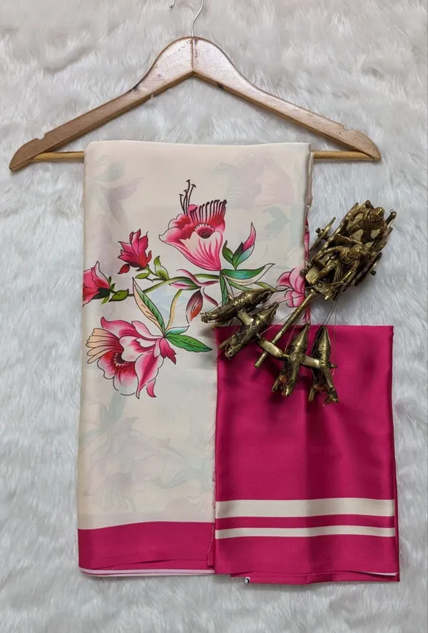 Pink_Modal_Silk_Satin_Saree_For_Women