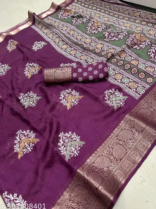 Purple_Marshmellow_Floral_Print_Saree_For_Women