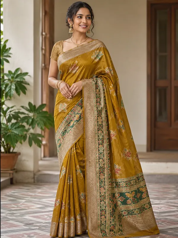 Yellow_Marshmellow_Printed_Saree_For_Women