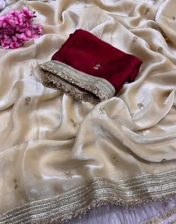 Red_Beige_Space_Silk_Embroidered_Saree_For_Women