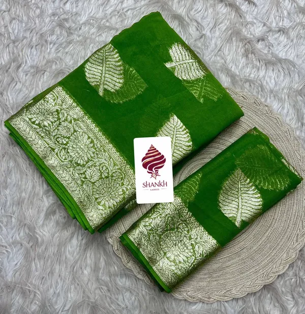 Green_Viscose_Georgette_Woven_Zari_Saree_For_Women