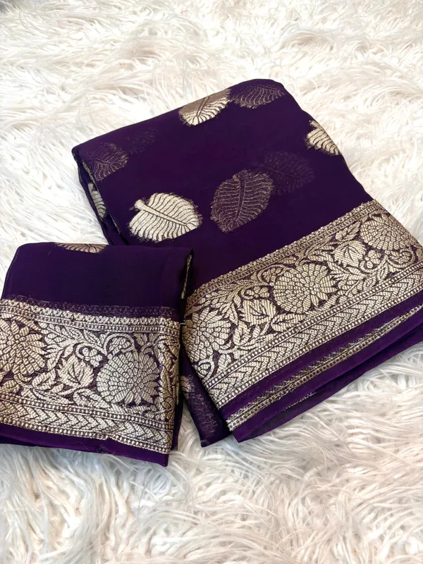 Black_Viscose_Georgette_Woven_Saree_For_Women