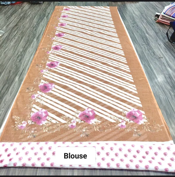 Brown_Linen_Cotton_Bordered_Saree_For_Women