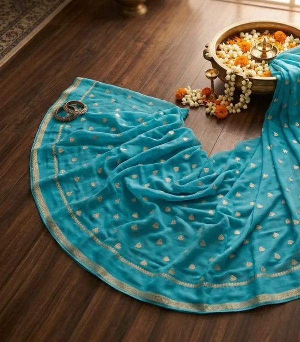 Blue_Mysore_Crape_Embellished_Saree_For_Women
