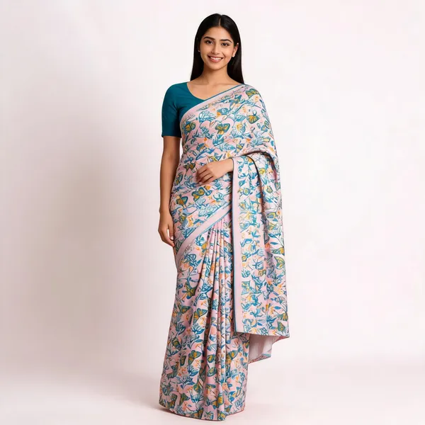 Blue_Modal_Silk_Printed_Saree_For_Women