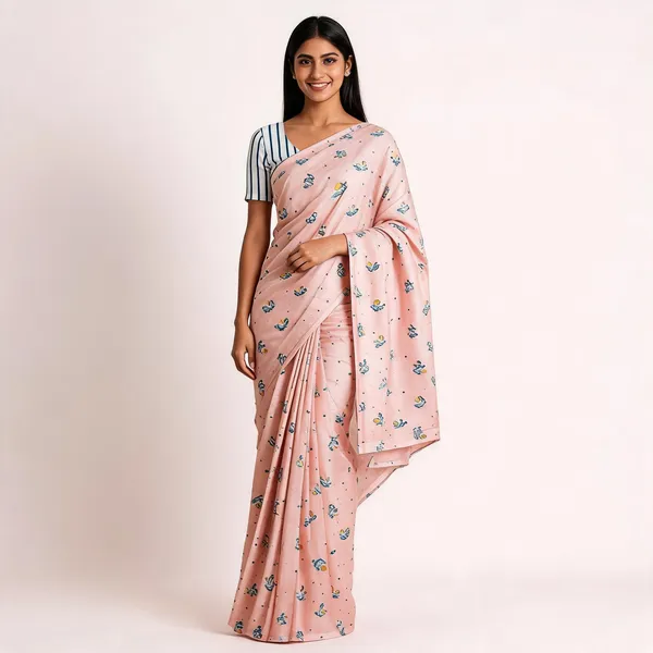 Beige_Modal_Silk_Printed_Saree_For_Women