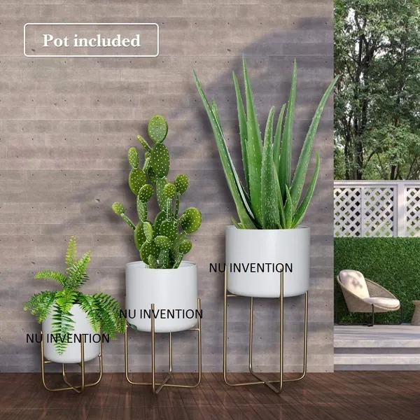 Floor_Standing_Planter_With_Metal_Stand