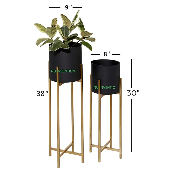 Metal_Planter_With_Stand_Set