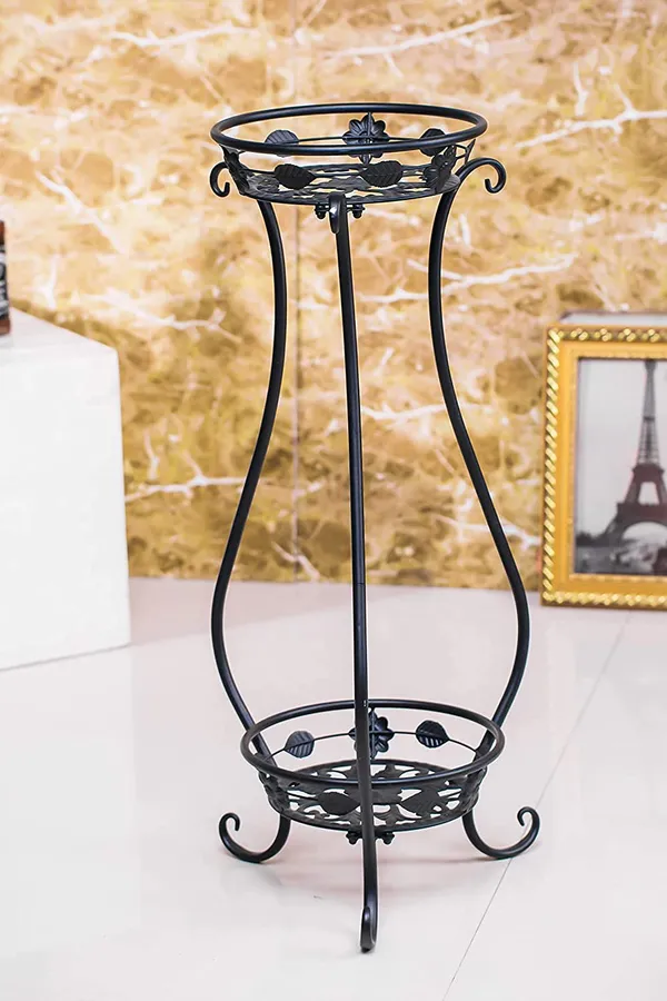 Metal_Plant_Stand_2_Tier_Wrought_Iron