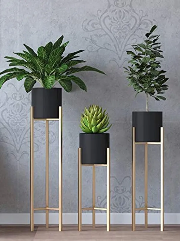 Metal_Floor_Plant_Stand_With_Planter_Pot_Set