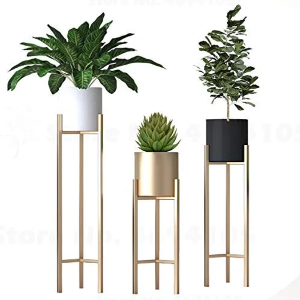 Metal_Floor_Plant_Stand_With_Planter_Pot_Set