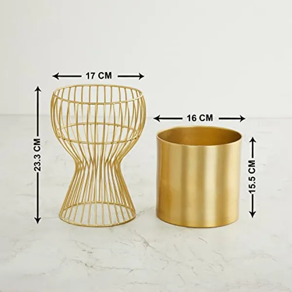 Round_Metal_Planter_Stand_With_Pot