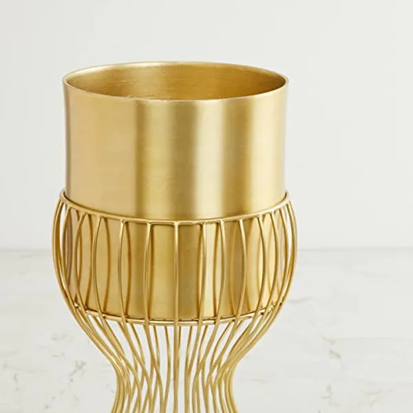 Round_Metal_Planter_Stand_With_Pot