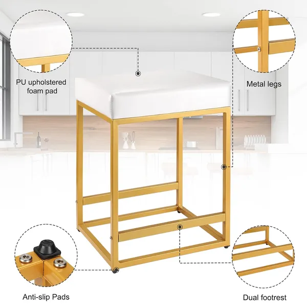 Counter_Height_Bar_Stool_With_Pu_Leather_Backless