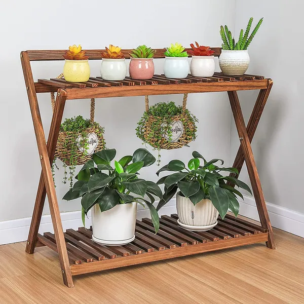 Wood_Corner_Plant_Stand_With_Planter_Hanger