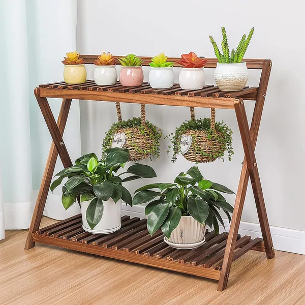 Wood_Corner_Plant_Stand_With_Planter_Hanger