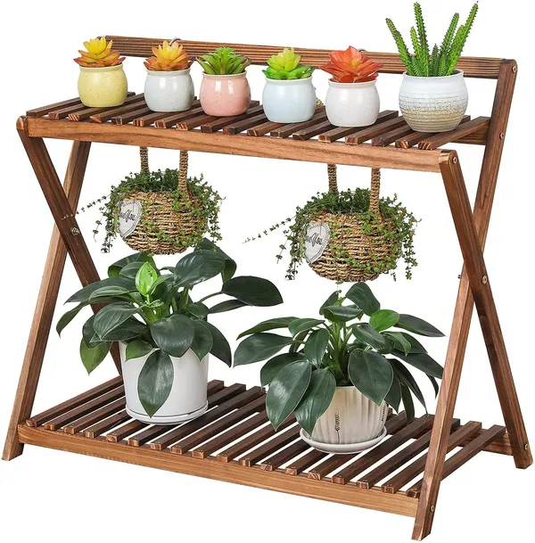 Wood_Corner_Plant_Stand_With_Planter_Hanger