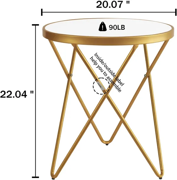 End_Table_With_Metal_Frame_And_Mdf_Top