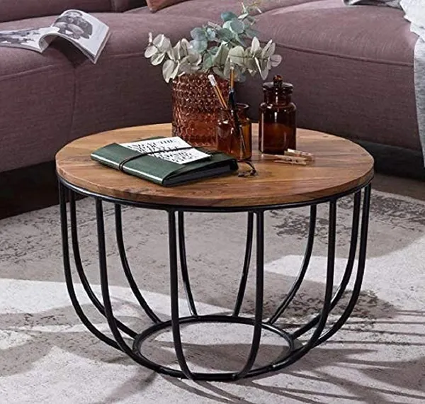 Coffee_Table_With_Wooden_Top_And_Metal_Base