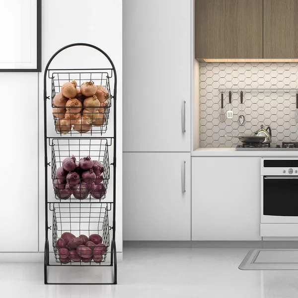 2_Tier_Metal_Wire_Basket_Stand