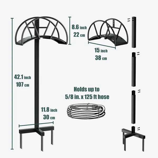 Free_Standing_Hose_Stand_With_Shelf