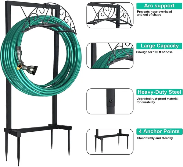 Free_Standing_Garden_Hose_Holder_With_Spikes