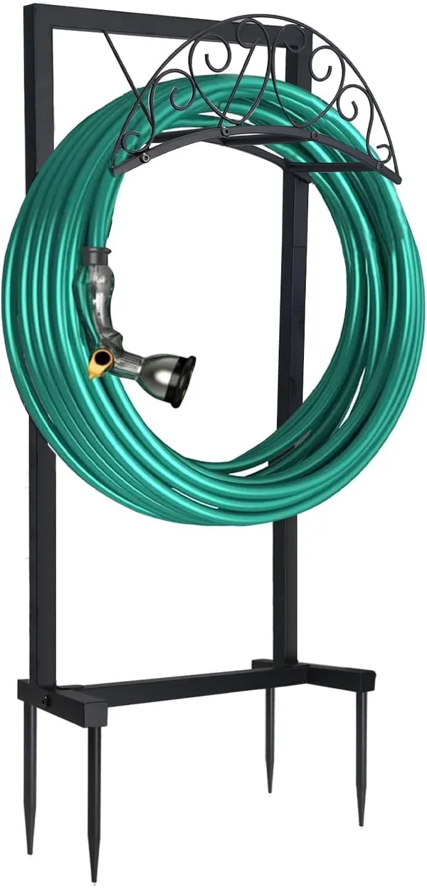 Free_Standing_Garden_Hose_Holder_With_Spikes