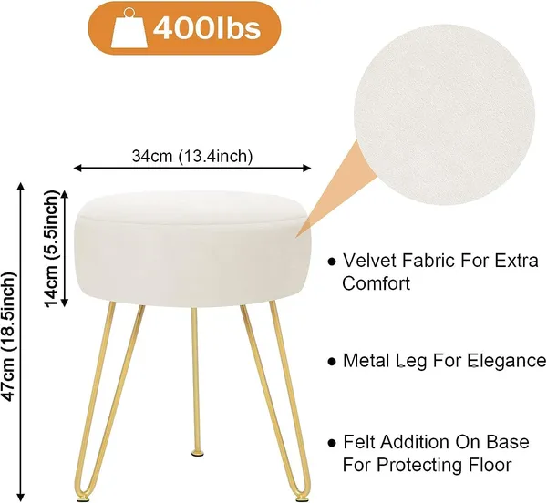 Velvet_Round_Ottoman_With_Metal_Leg