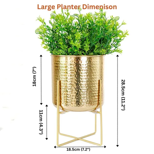 Hammered_Metal_Indoor_Planter_Set_Of_2