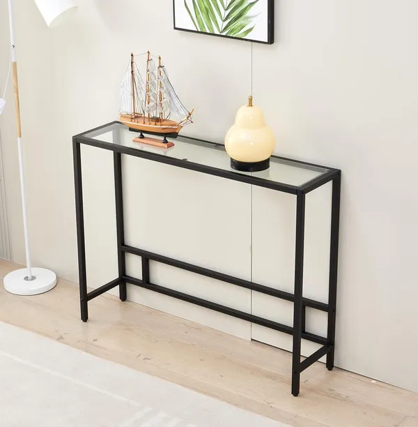 Console_Table_With_Tempered_Glass_And_Metal_Frame