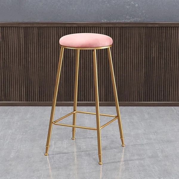 Velvet_Bar_Stool_With_Footrest
