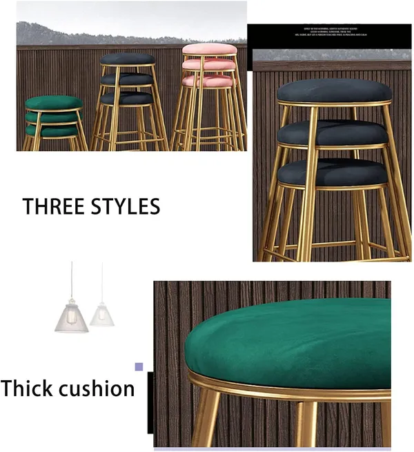 Velvet_Bar_Stool_With_Footrest