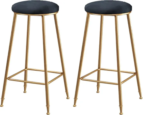 Velvet_Bar_Stool_With_Footrest