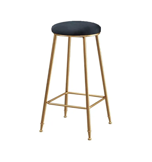 Velvet_Bar_Stool_With_Footrest
