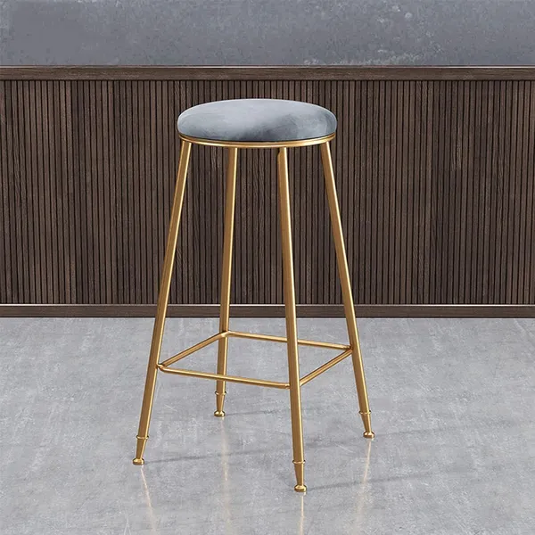 Velvet_Bar_Stool_With_Footrest