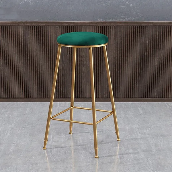 Velvet_Bar_Stool_With_Footrest