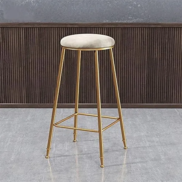 Velvet_Bar_Stool_With_Footrest