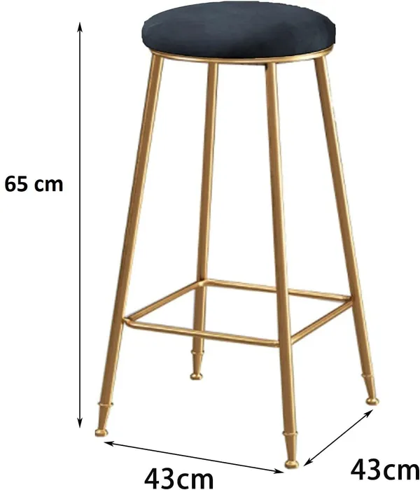 Velvet_Bar_Stool_With_Footrest