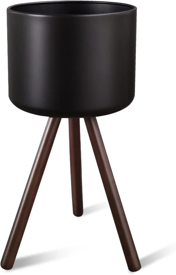 Mid_Century_Metal_Flower_Pot_With_Wood_Legs