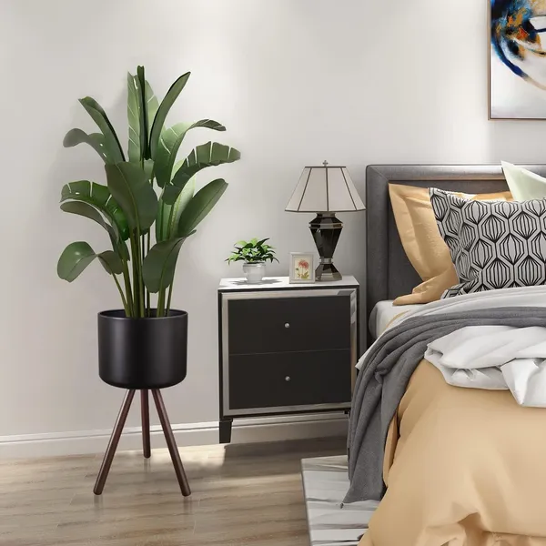 Mid_Century_Metal_Flower_Pot_With_Wood_Legs