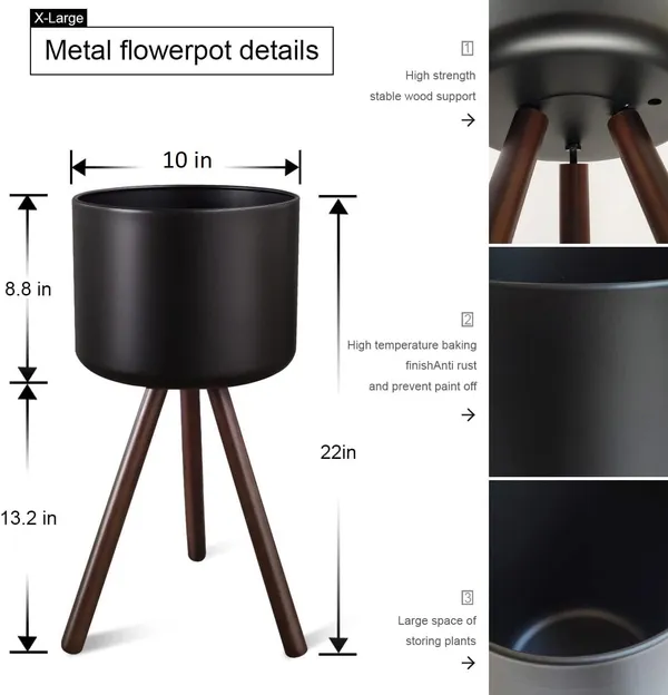 Mid_Century_Metal_Flower_Pot_With_Wood_Legs