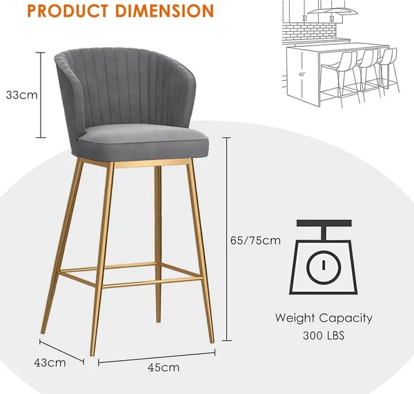 Velvet_Bar_Stool_With_Backrest